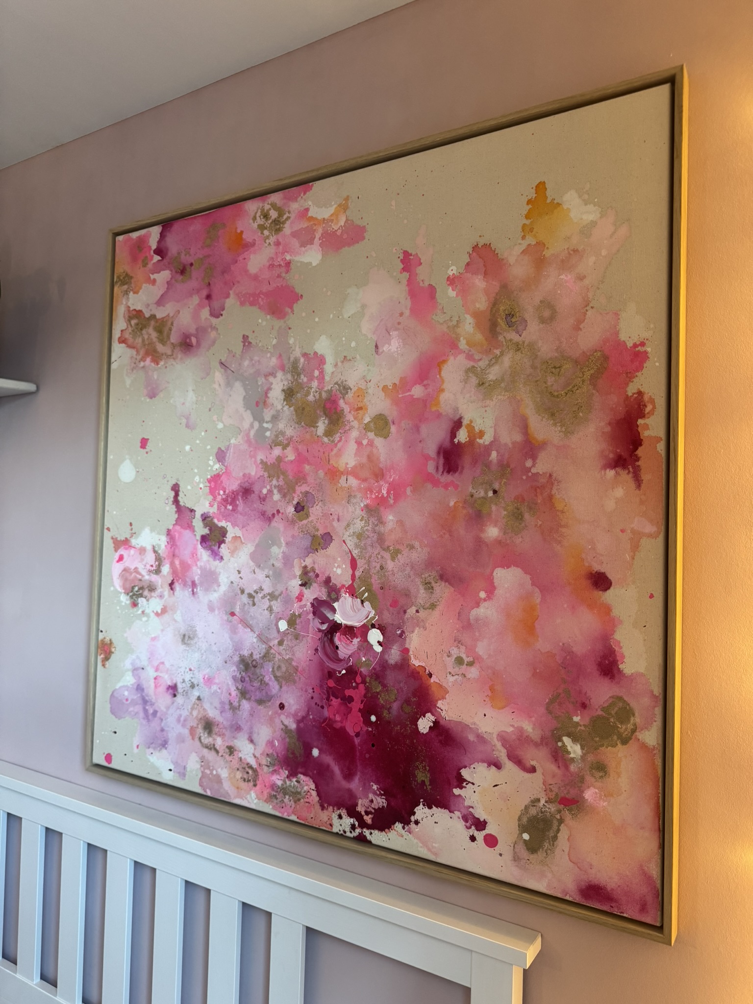 Pure Serie, 2025, Acryl und Gold auf roher Baumwollleinwand, Ansicht 4